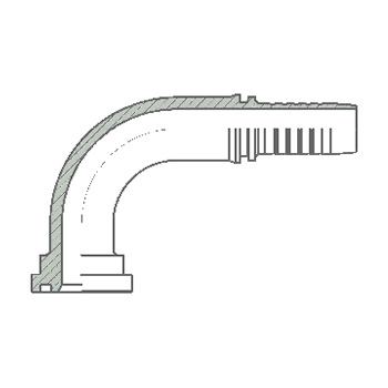 Flange 90° 9000PSI – Super Cat 14 mm