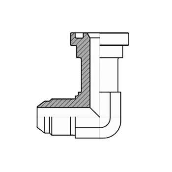 Cotovelo Macho JIC x Flange 3000 PSI