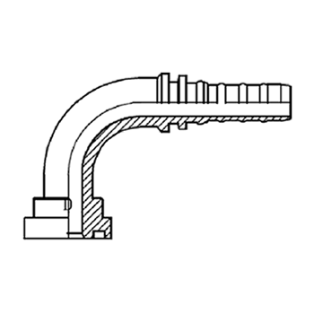 Flange 90° 6000PSI Interlock