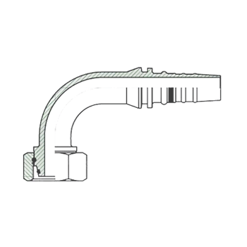 Fêmea 90° DKO-DIN2353 – Métrica Interlock